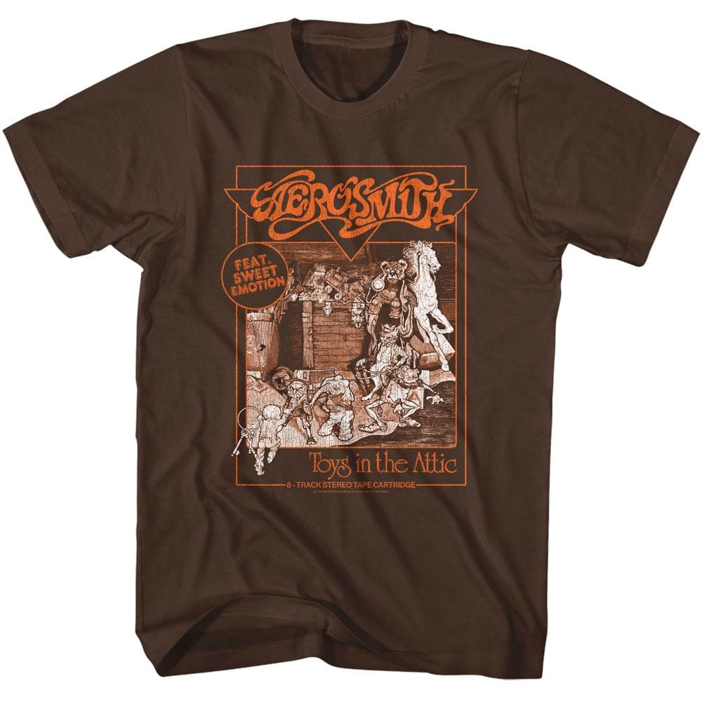 Aerosmith 8 Track Cover Unisex Brown T-Shirt