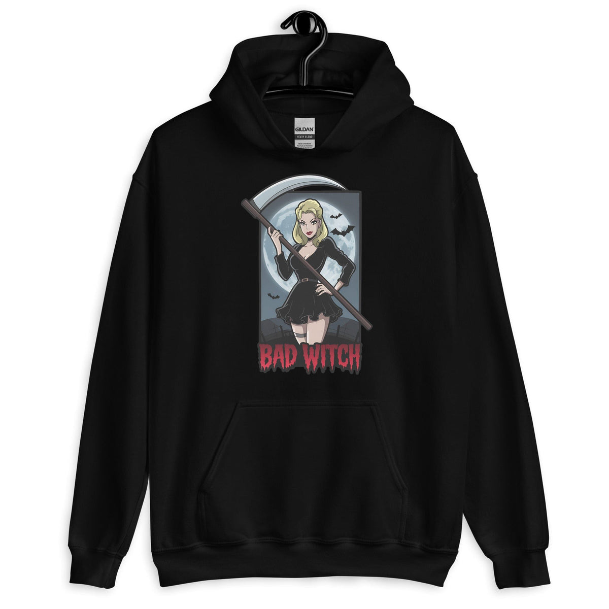 Black / S Bad Witch Unisex Pullover Hoodie 7183455_5530