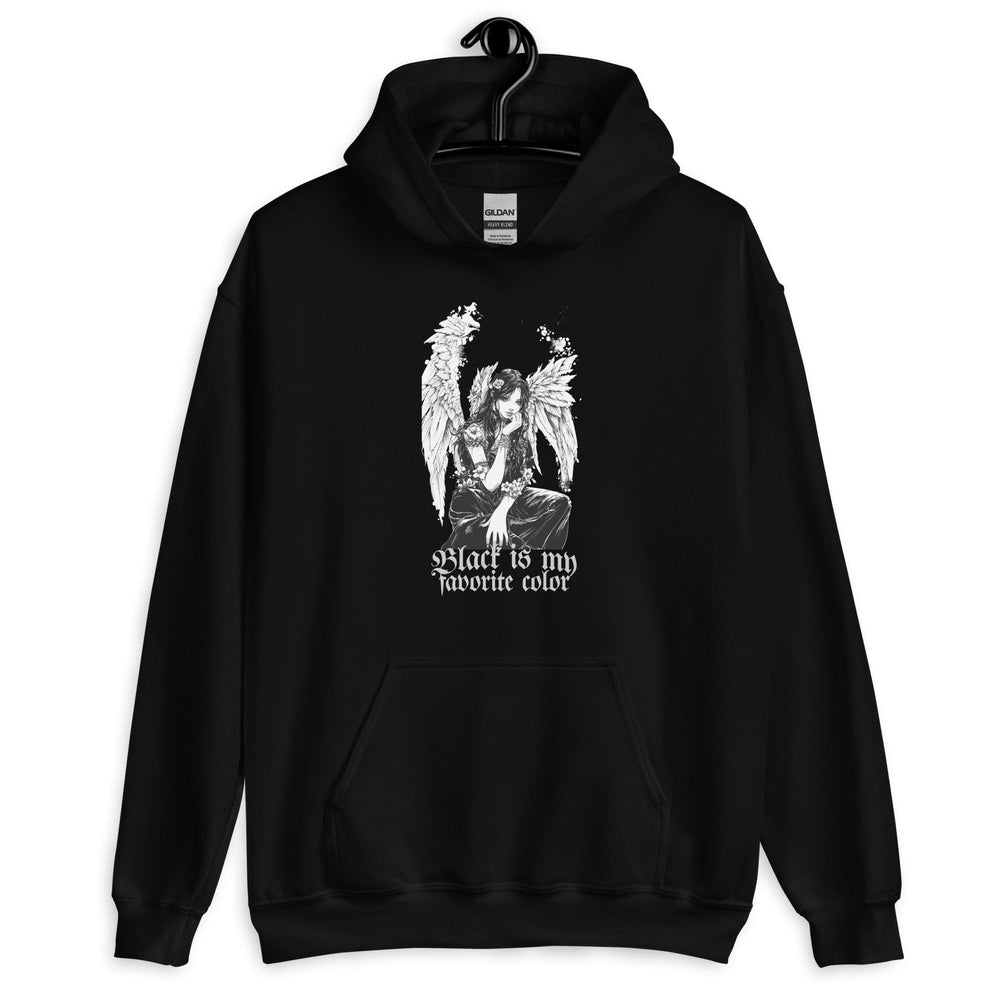 Black / S Black is my Favorite Color Goth Dark Angel Unisex Hoodie