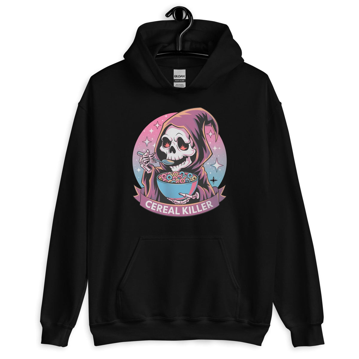 Black / S Cereal Killer Unisex Pullover Hoodie 4549771_5530