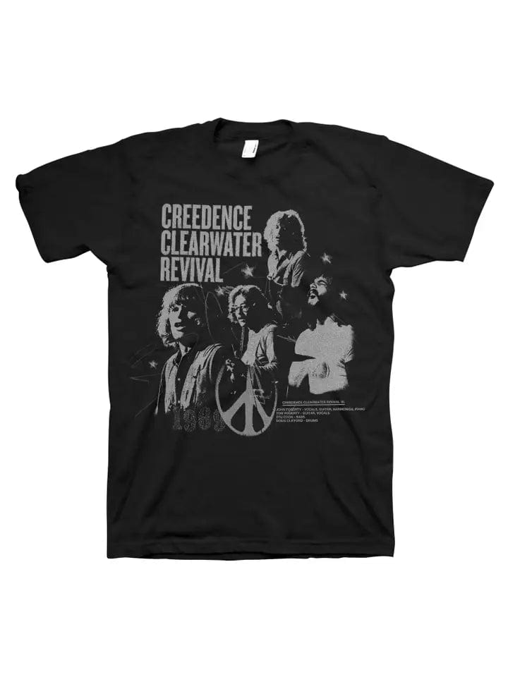 Creedence Clearwater Revival Peace Punk Black T-Shirt