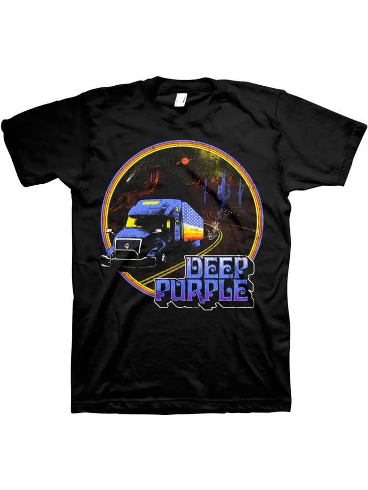 Deep Purple Space Truckin Unisex Black T-Shirt