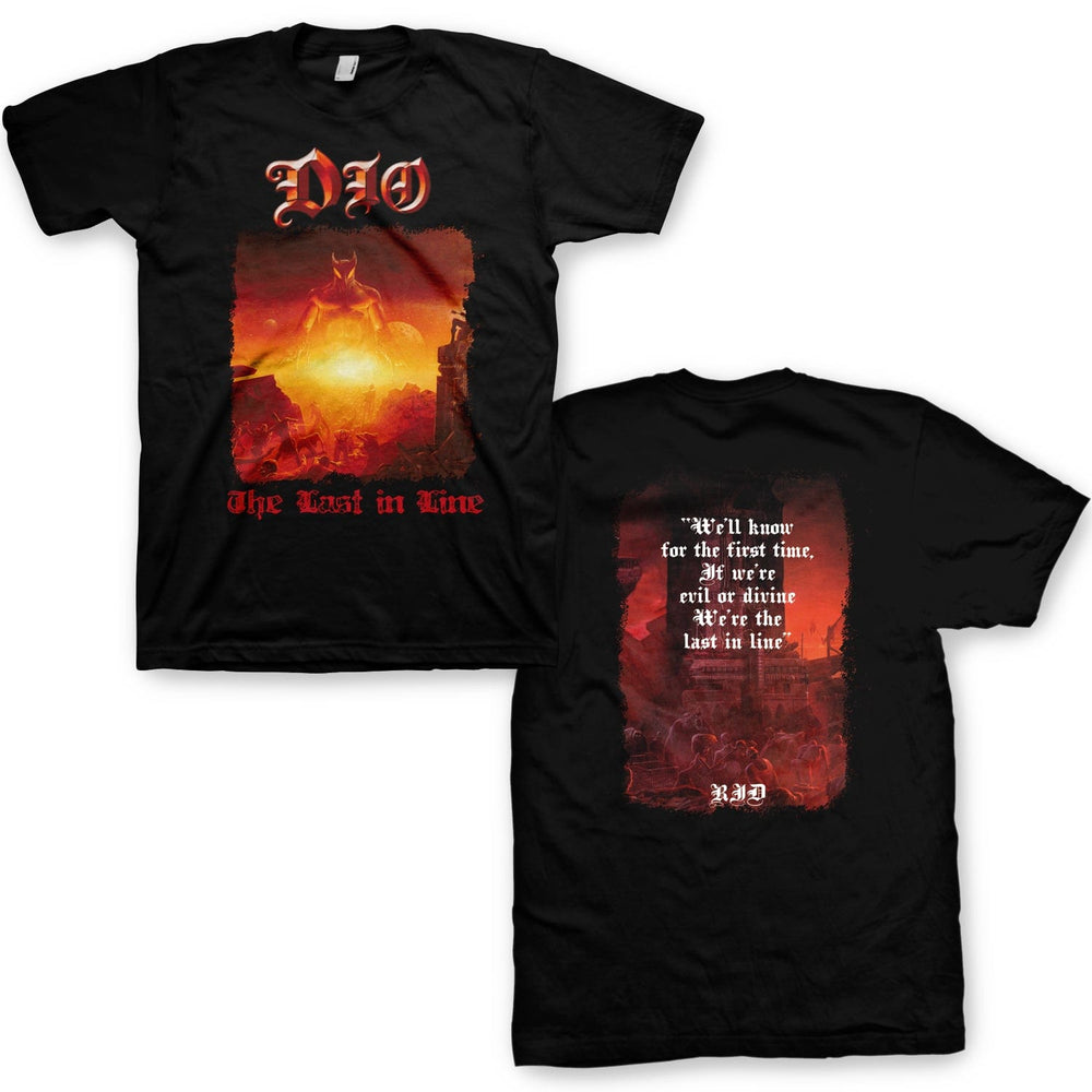 Dio Men's Last In Line Lyrics Black T-Shirt