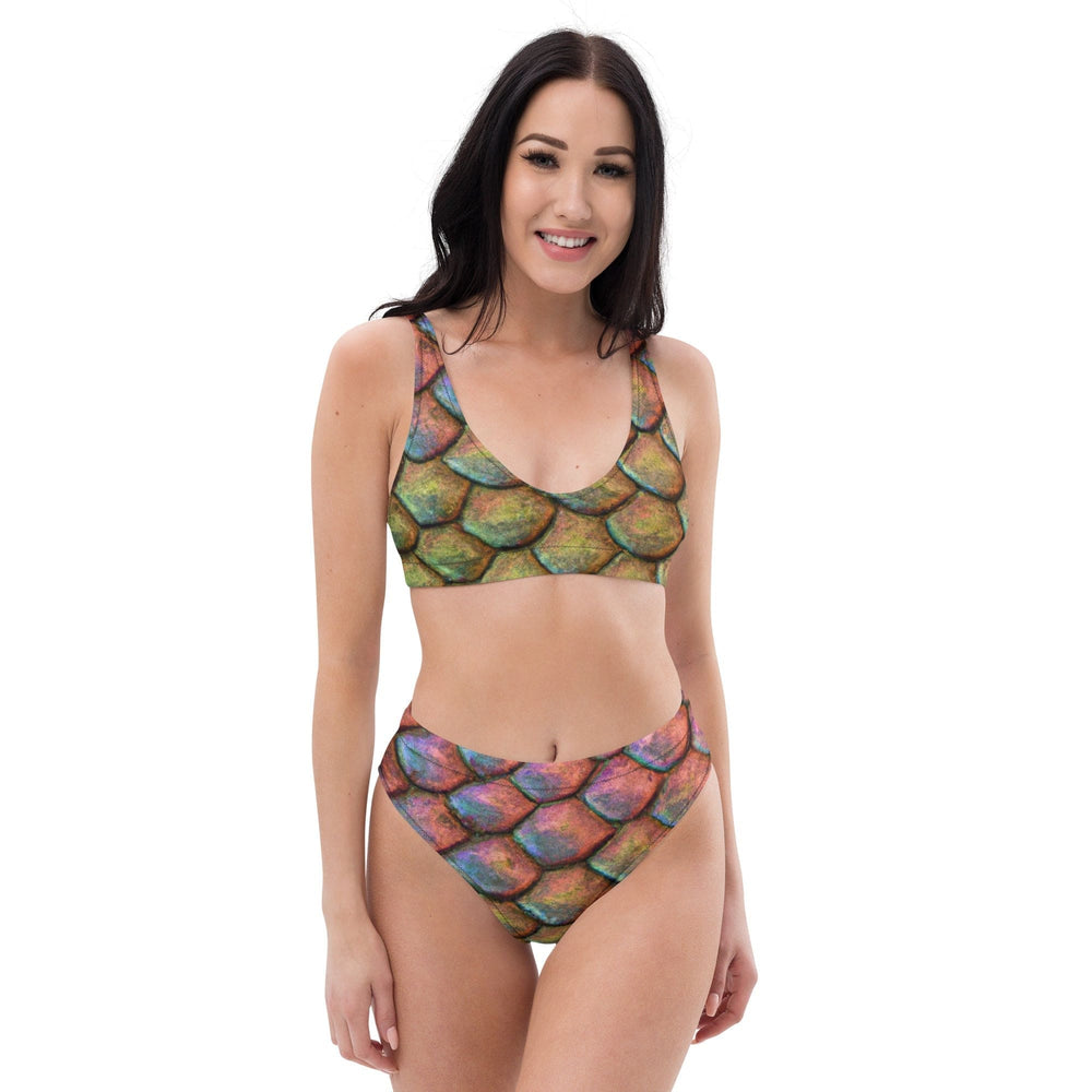 XS Dragon Scales Recycled High-Waisted Bikini