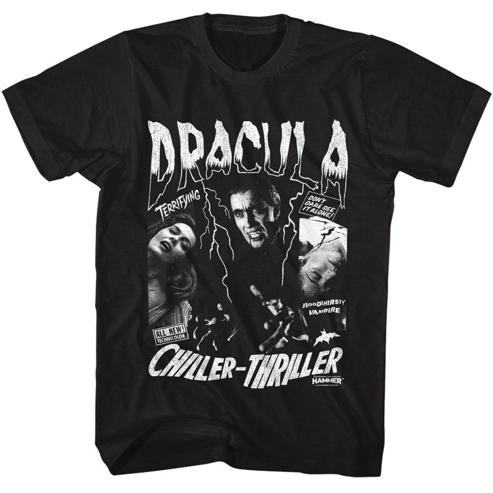 Hammer Horror Men's Chiller Thriller Black T-Shirt