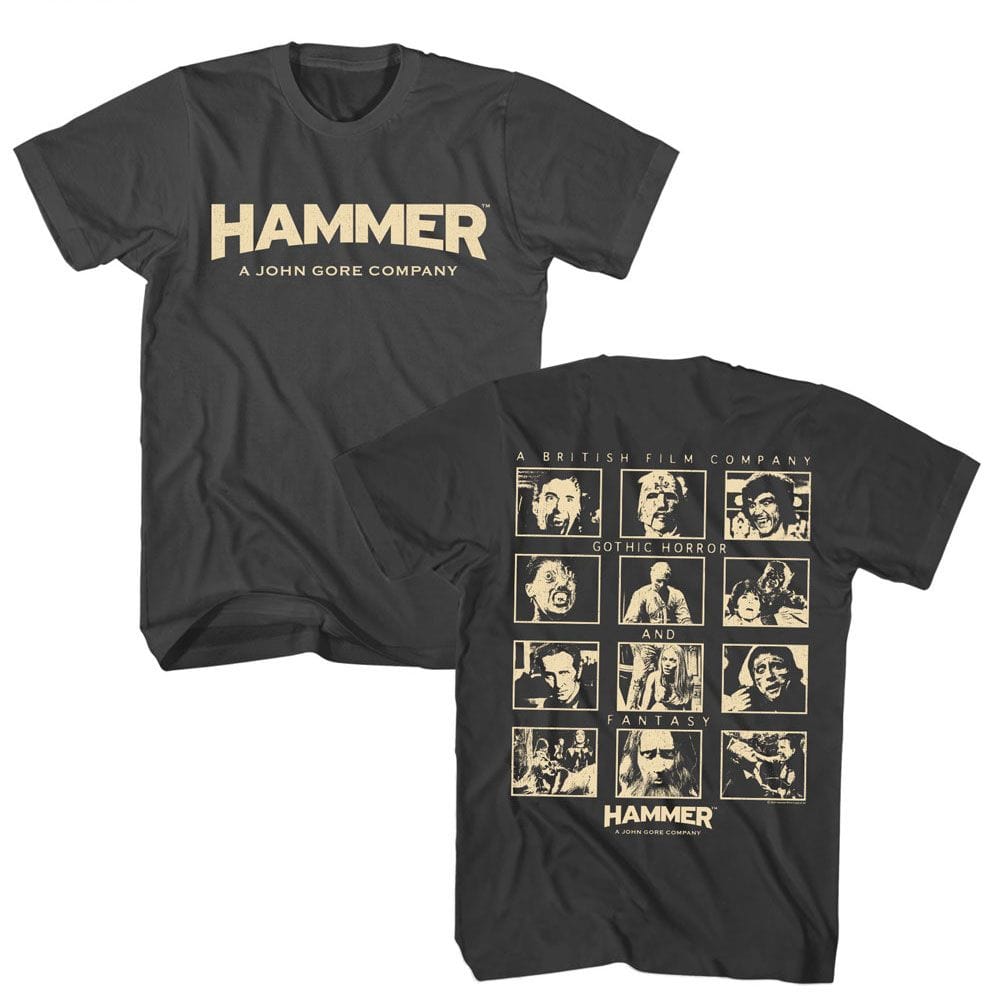 Hammer Horror Men's Films Grey T-Shirt