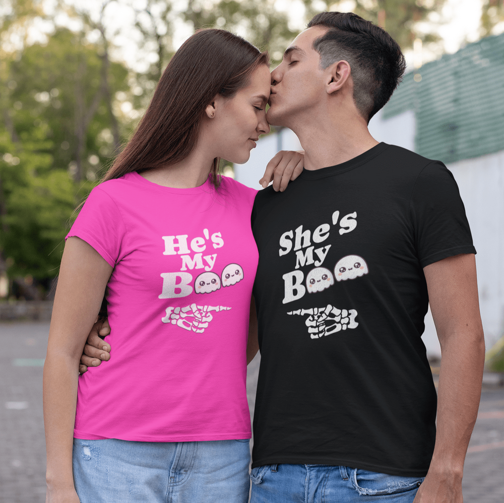 He's My Boo Halloween Women's Relaxed T-Shirt