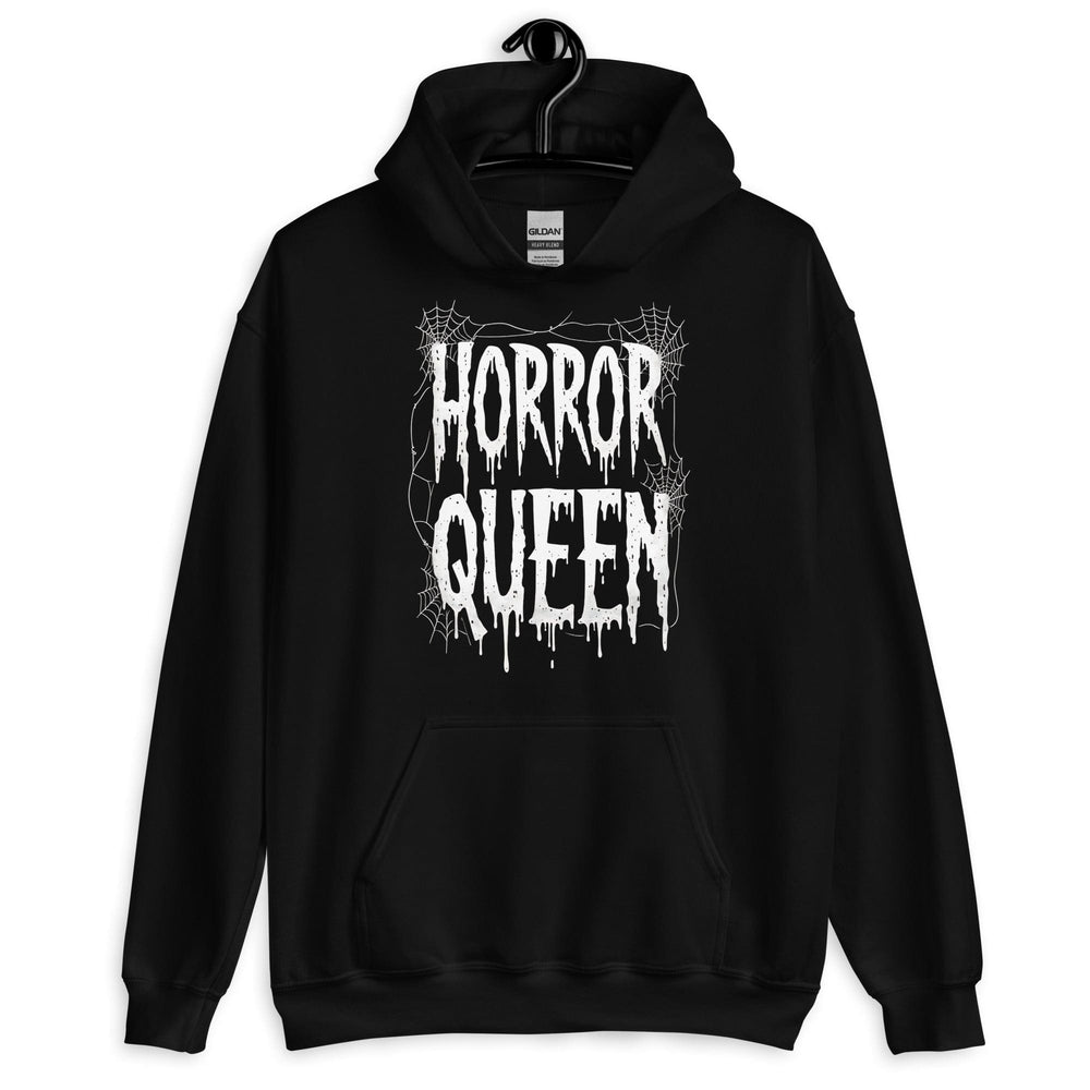 Black / S Horror Queen Unisex Pullover Hoodie