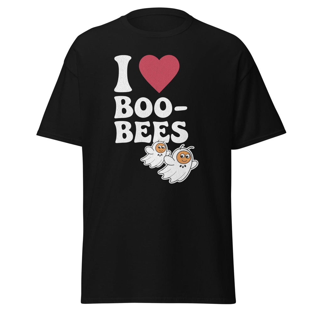 Black / S I Heart Boo Bees Funny Halloween Unisex T-Shirt 3268219_11546