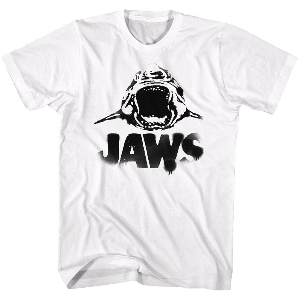 Jaws Black Logo White Unisex T-Shirt