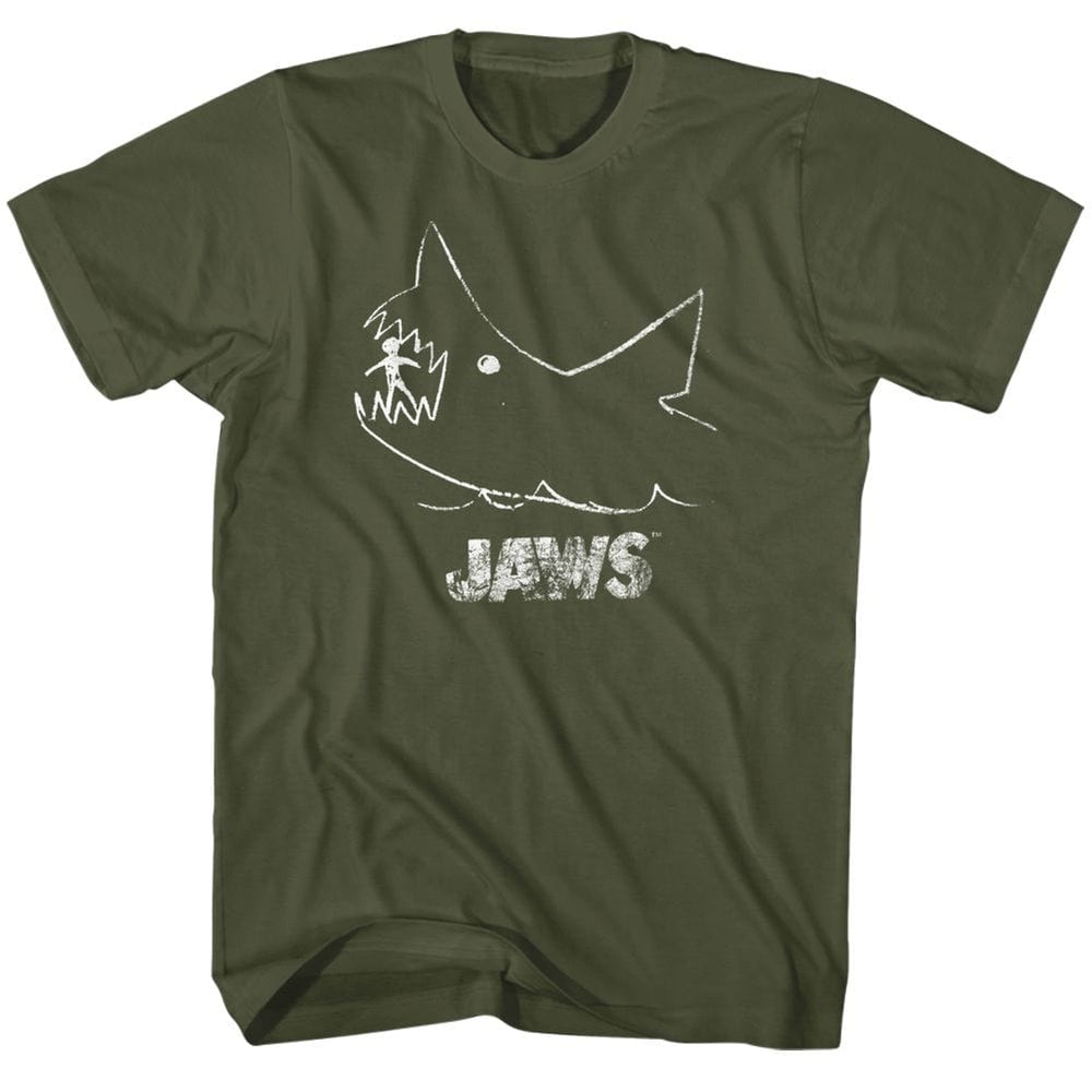 Jaws Chalkboard Green Unisex T-Shirt