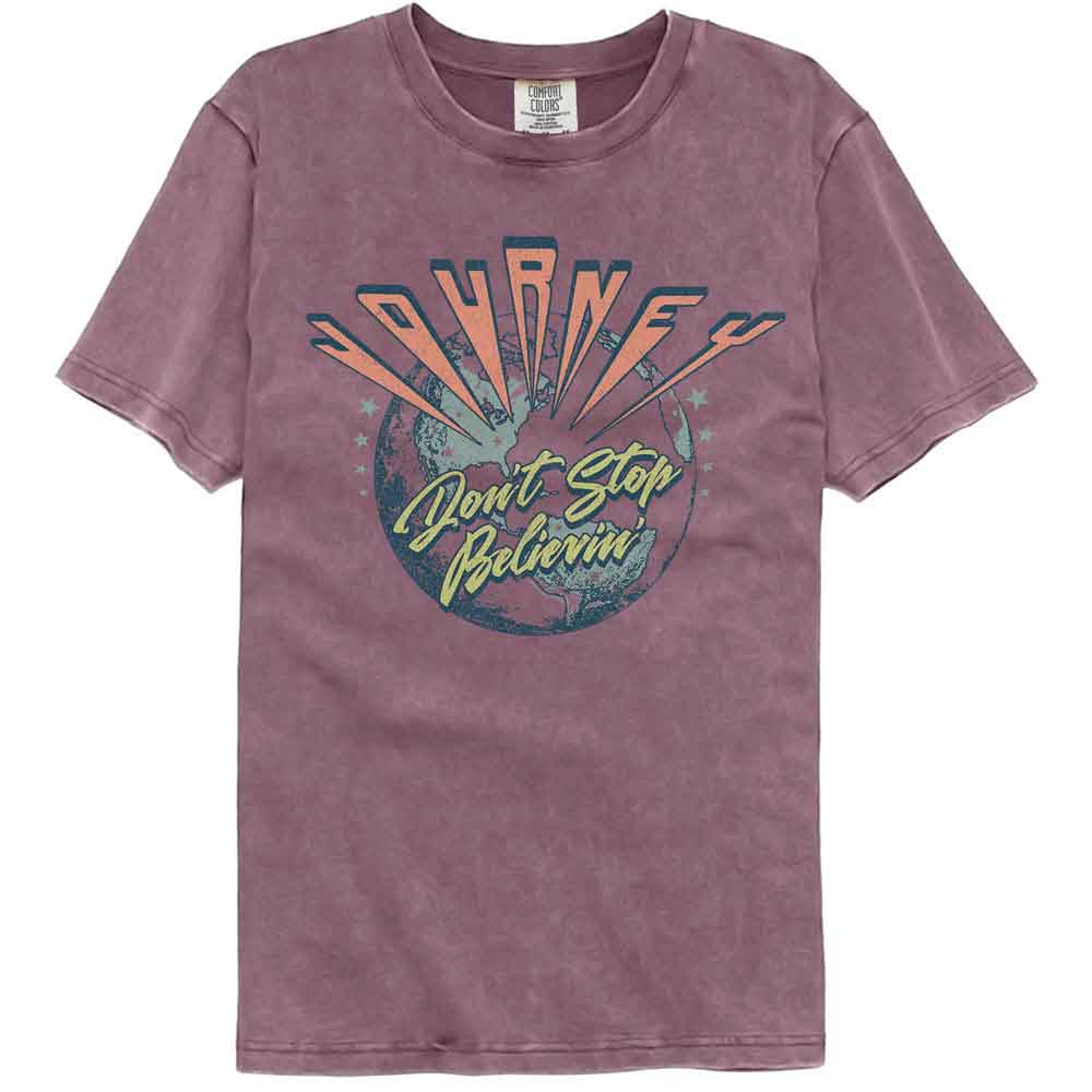 Journey Don't Stop Believing Globe Comfort Colors T-Shirt