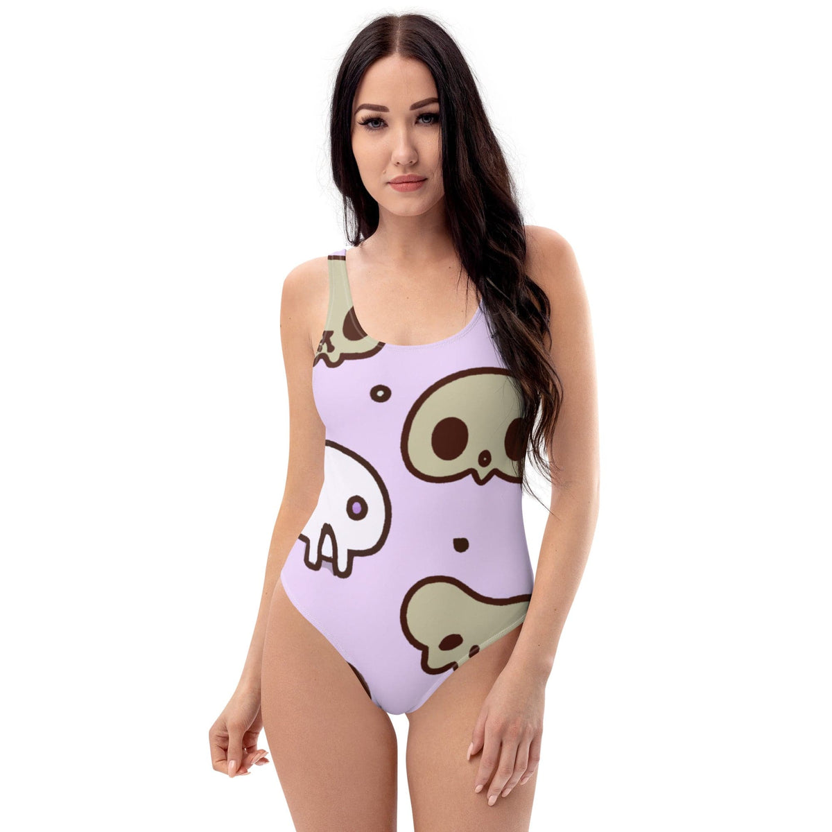 XS Kawaii Skulls One-Piece Swimsuit 2430406_9014