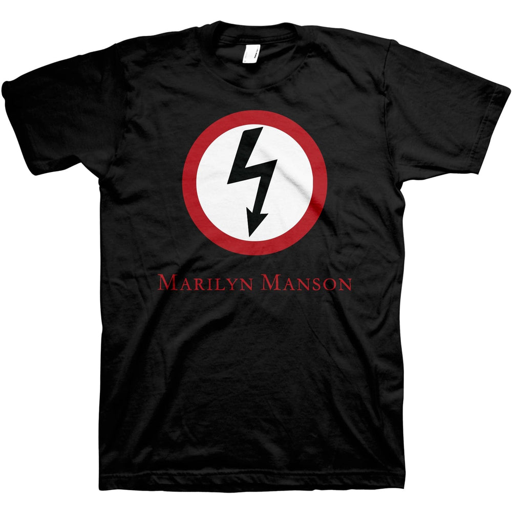 Marilyn Manson Men's Lightning Logo Black T-Shirt