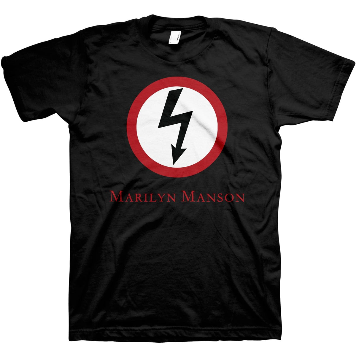 Marilyn Manson Men's Lightning Logo Black T-Shirt