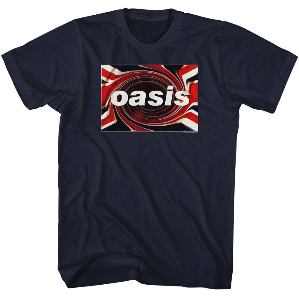 Oasis Union Jack Logo Black Unisex T-Shirt