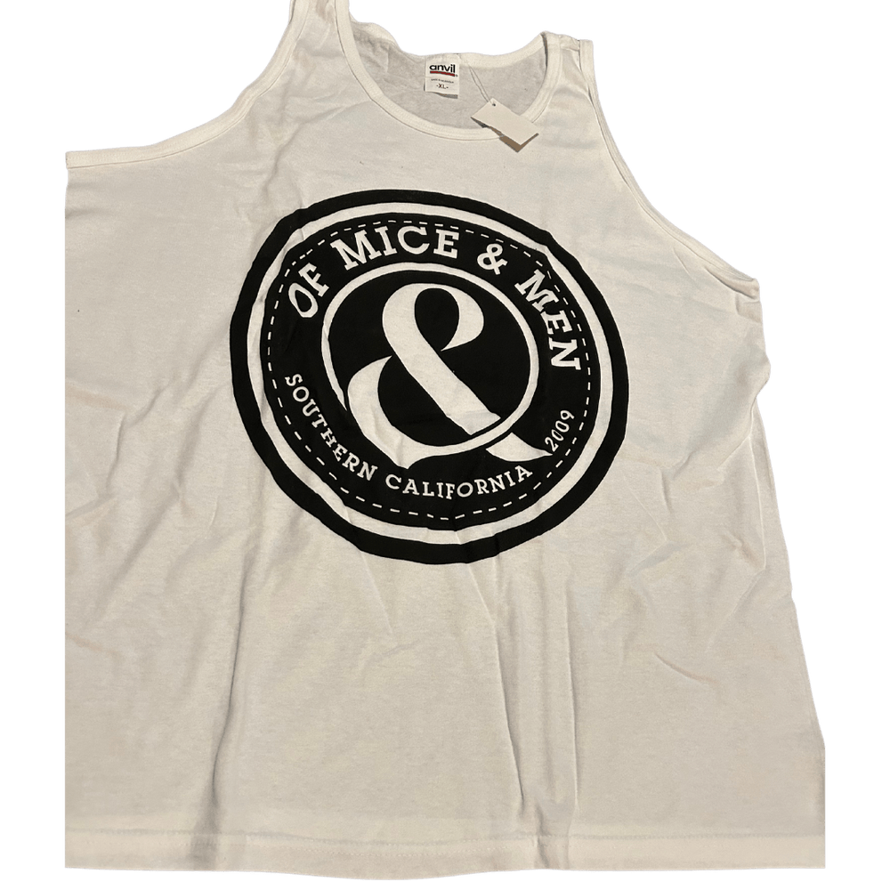 Of Mice and Men Logo Unisex White Tank Top