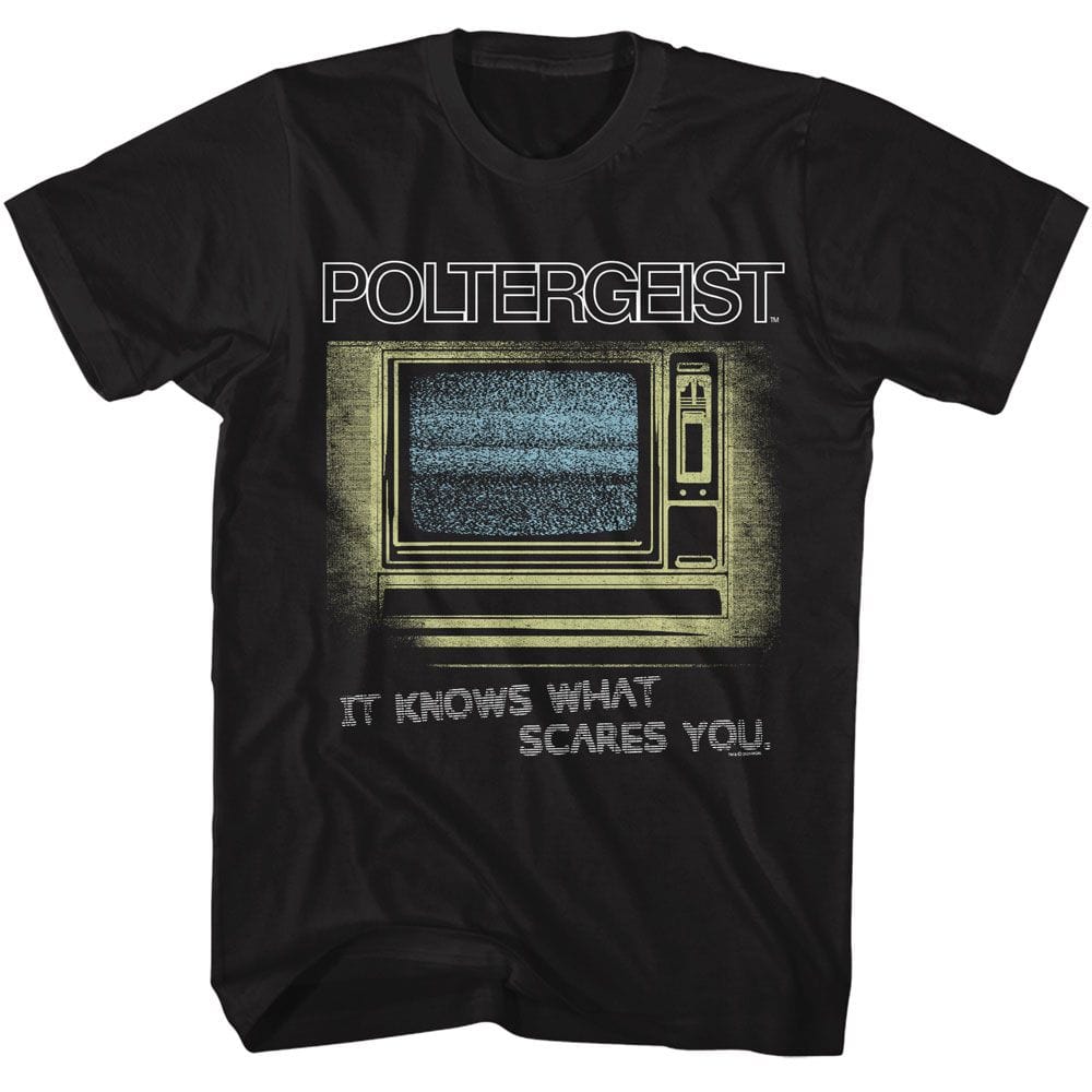 Poltergeist It Knows What Scares You Unisex Black T-Shirt