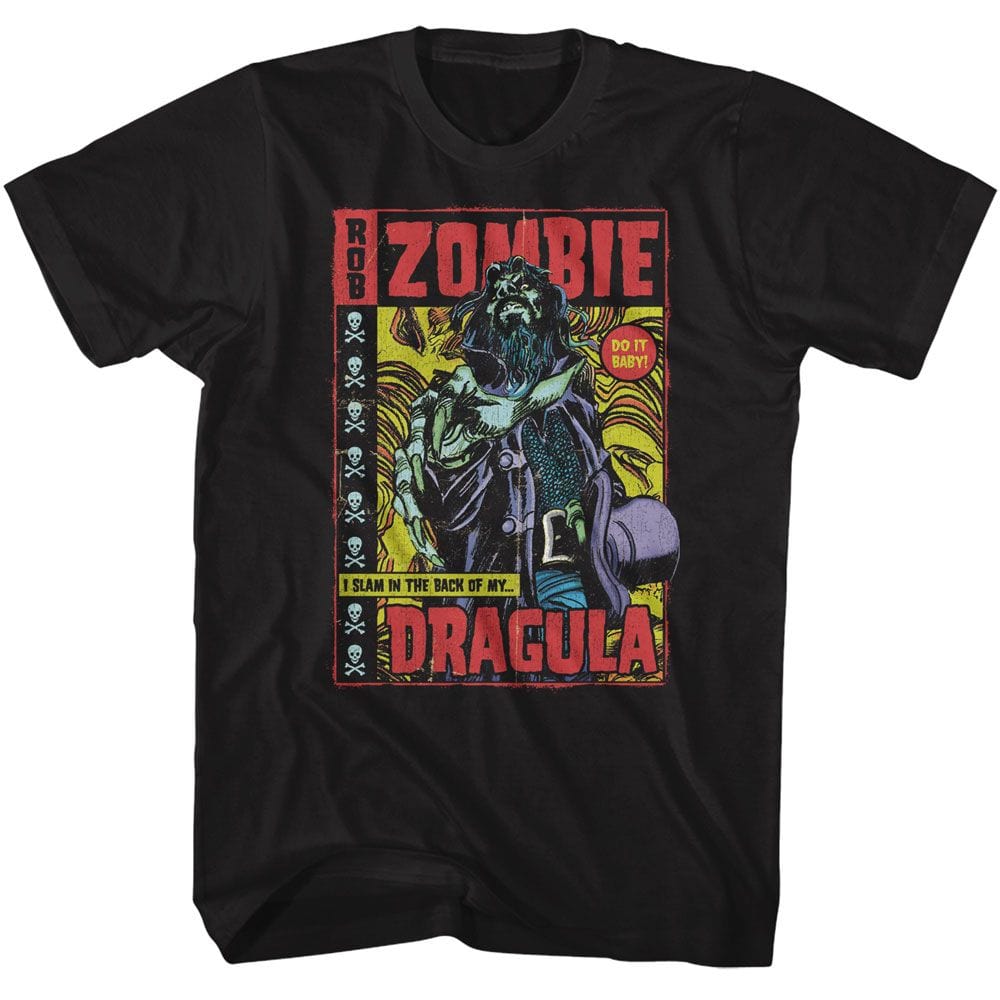 Rob Zombie Mens Dragula Comic Black T-Shirt