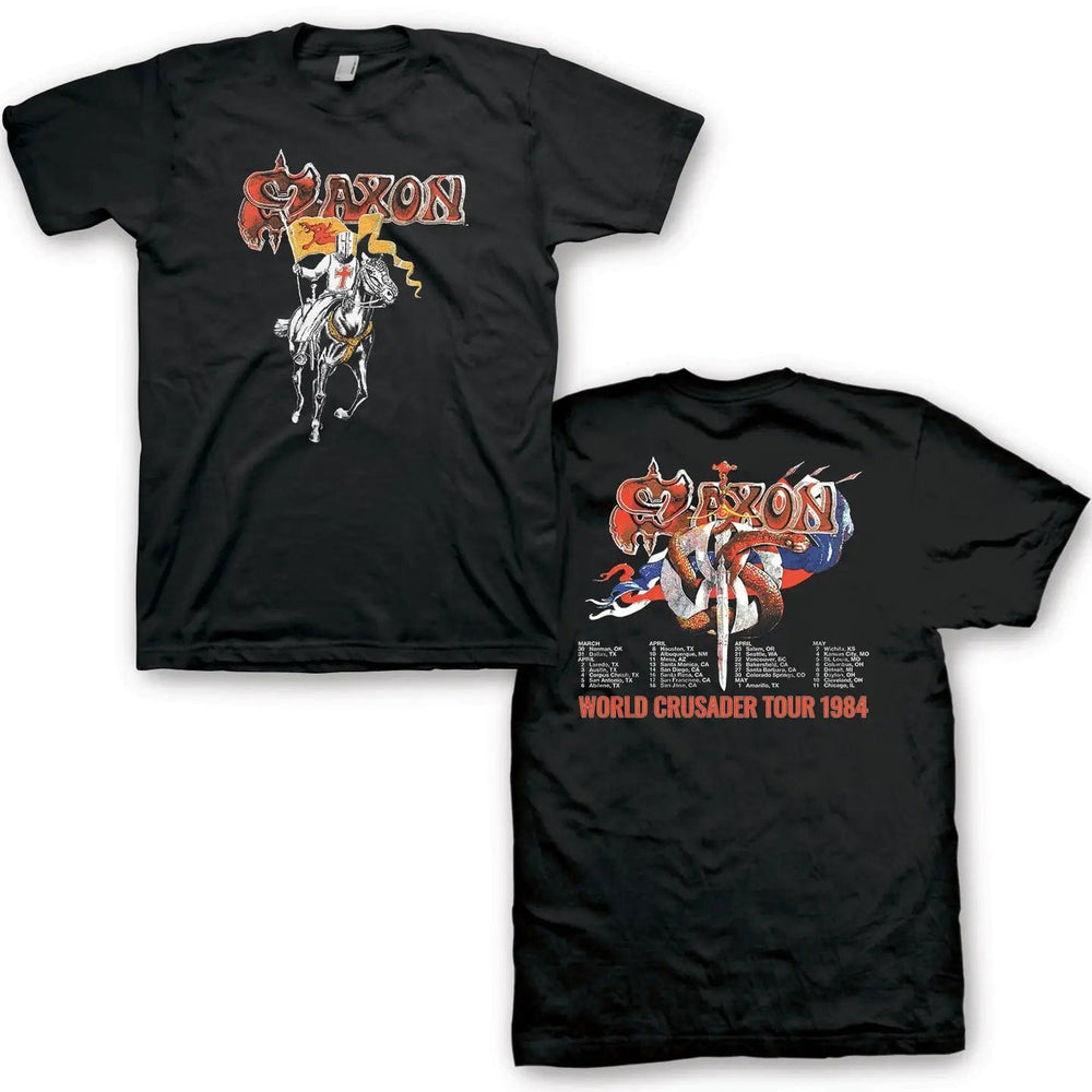 Saxon - Crusader 84 Tour Black T-Shirt