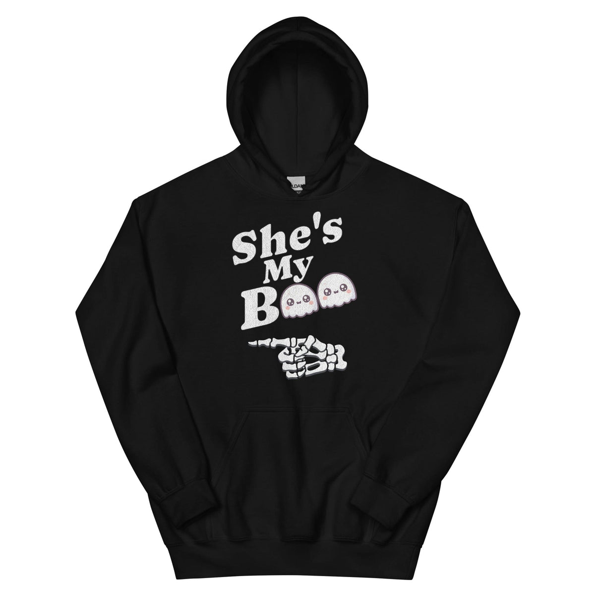 Black / S She's My Boo Halloween Unisex Pullover Hoodie 7054382_5530