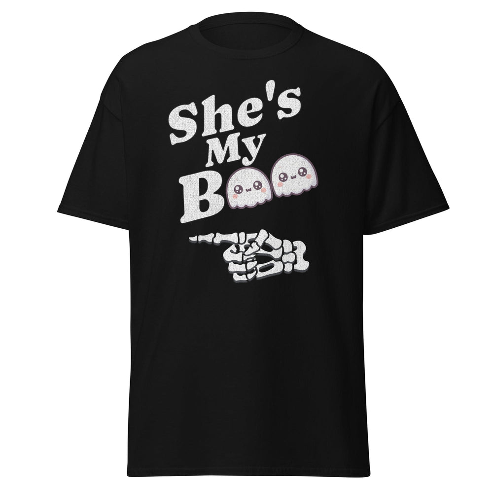 Black / S She's My Boo Halloween Unisex T-Shirt 5125669_11546