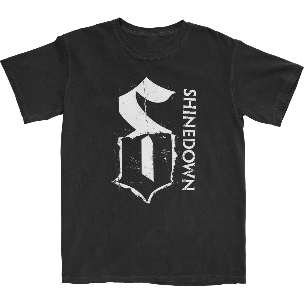 Shinedown Men's Torn Logo Black T-Shirt