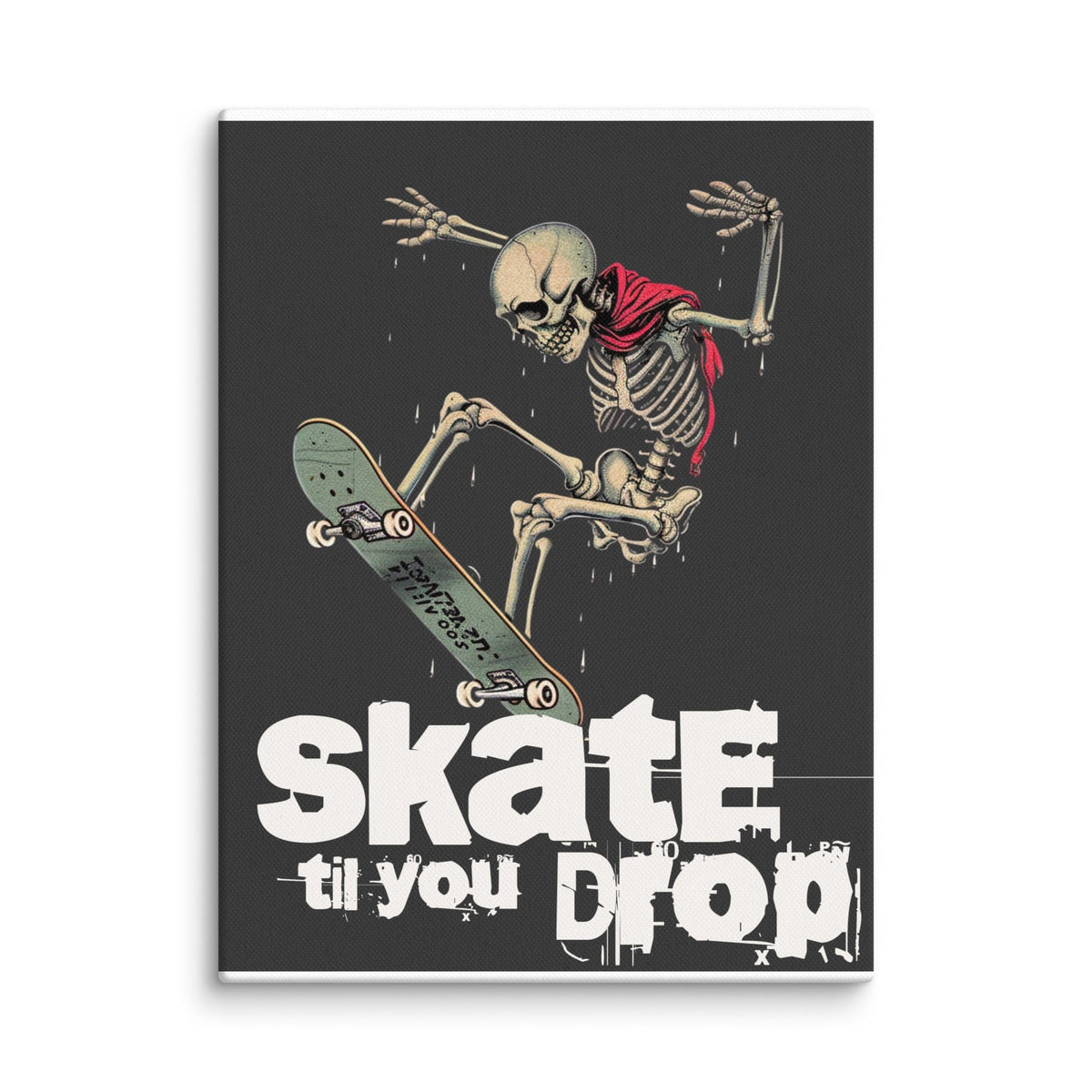 9″×12″ Skeleton Skater Canvas Wall Art 5890457_19295