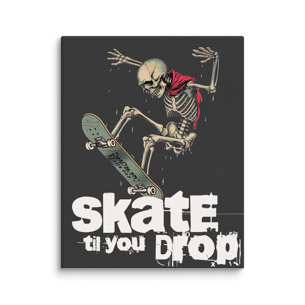 11″×14″ Skeleton Skater Canvas Wall Art 5890457_19298