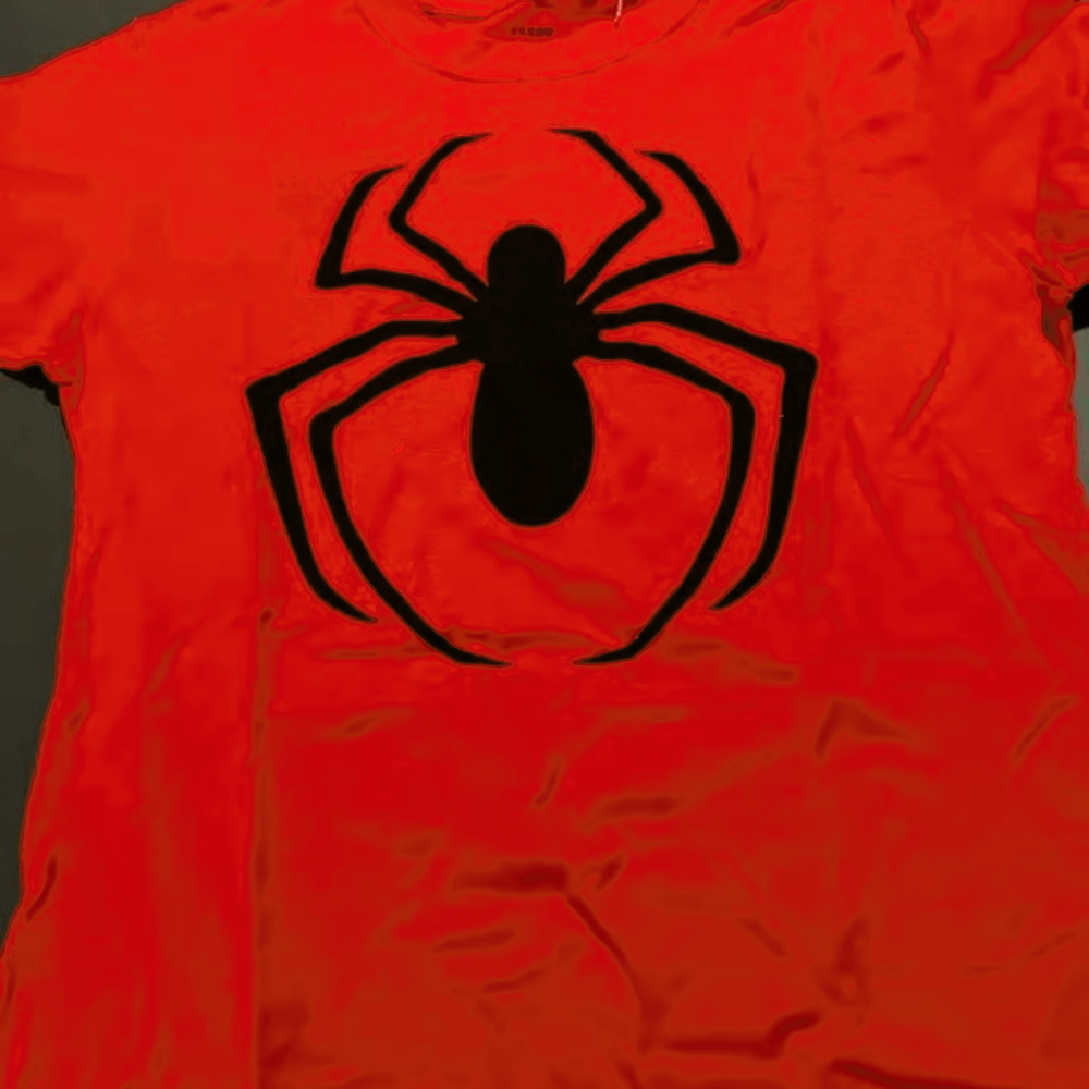 Spider-man Black Logo Red Juniors T-Shirt