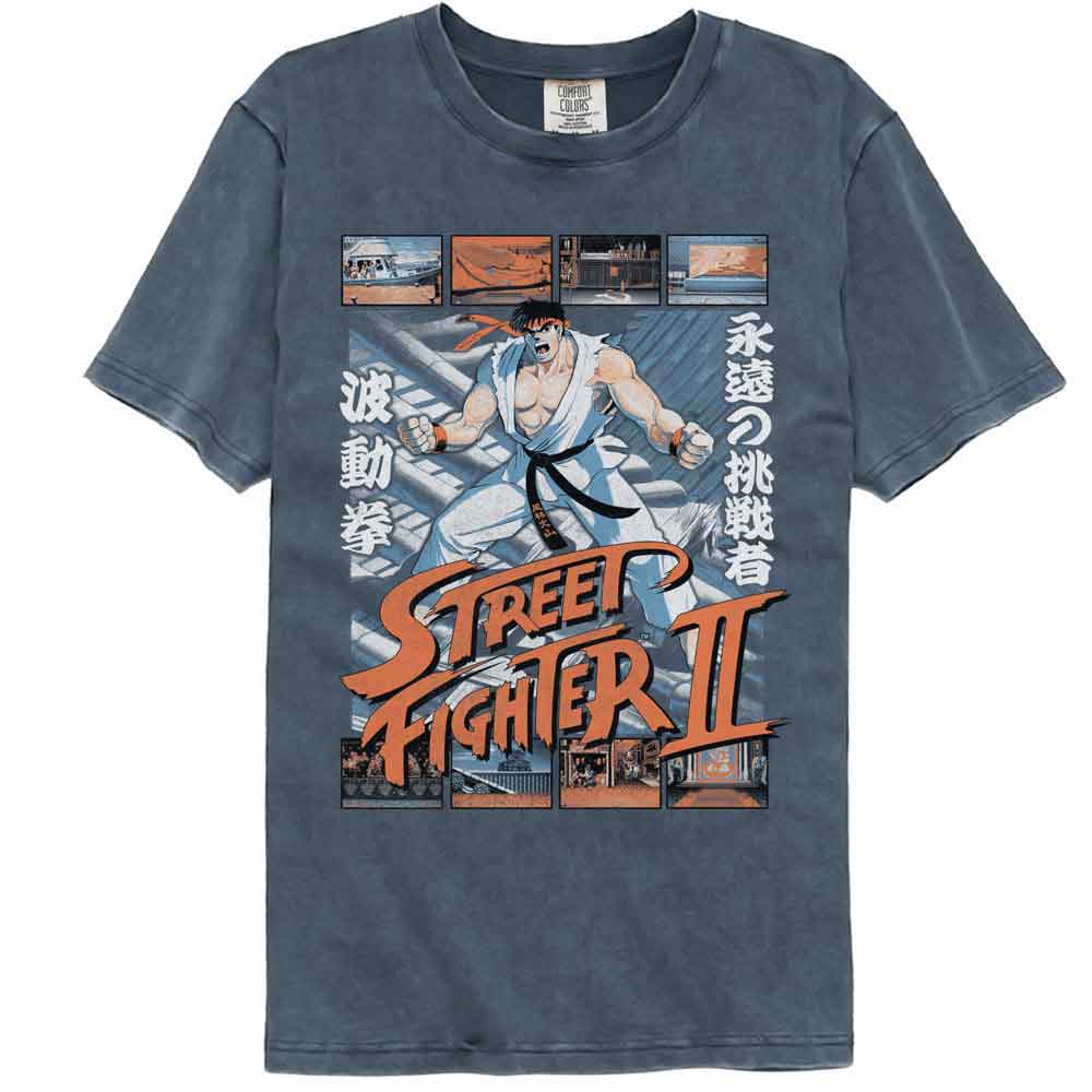 Street Fighter II Ryu Kanji Comfort Colors T-Shirt