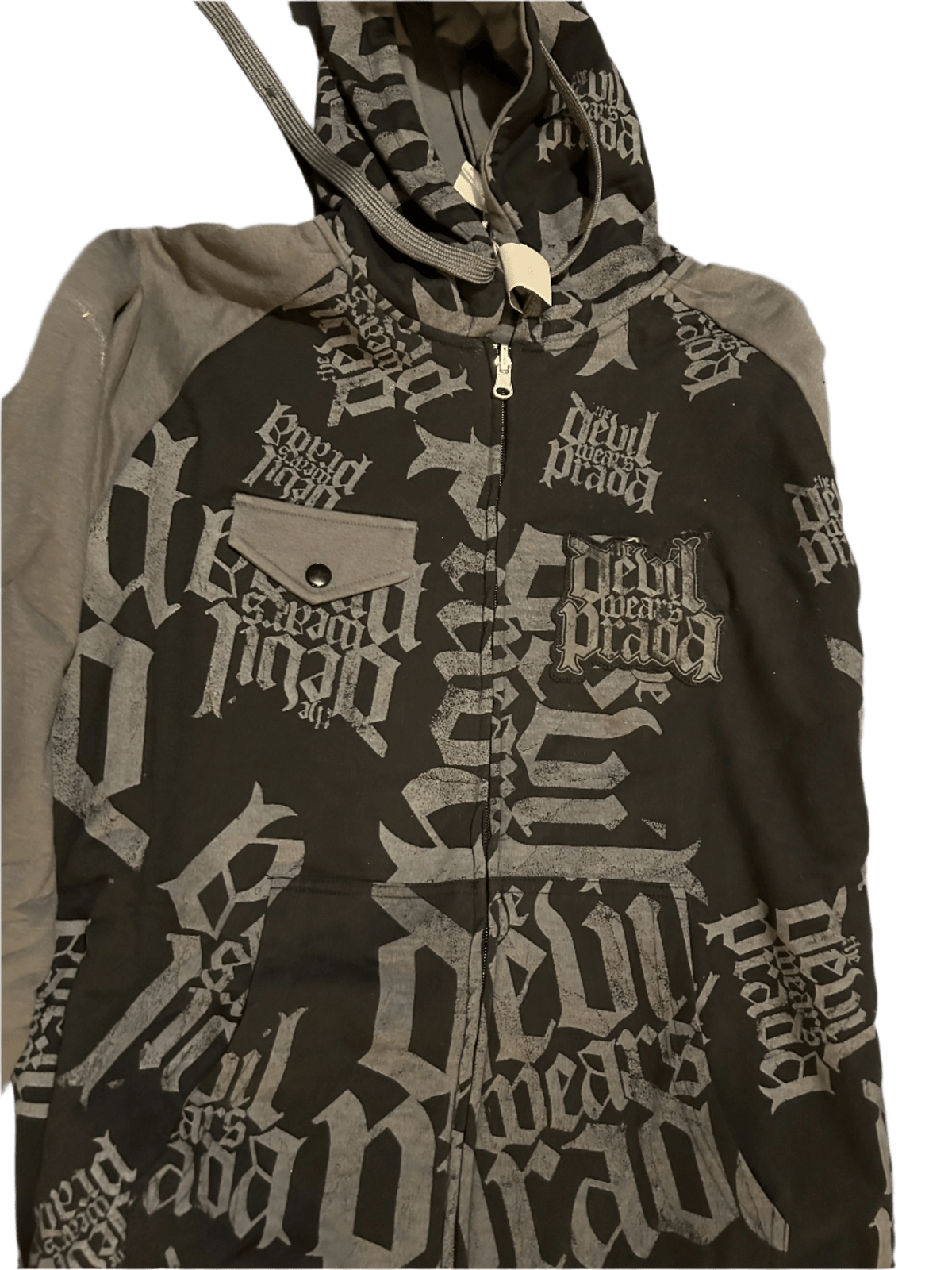 Small The Devil Wears Prada Allover Print Premium Zip Hoodie SMALL