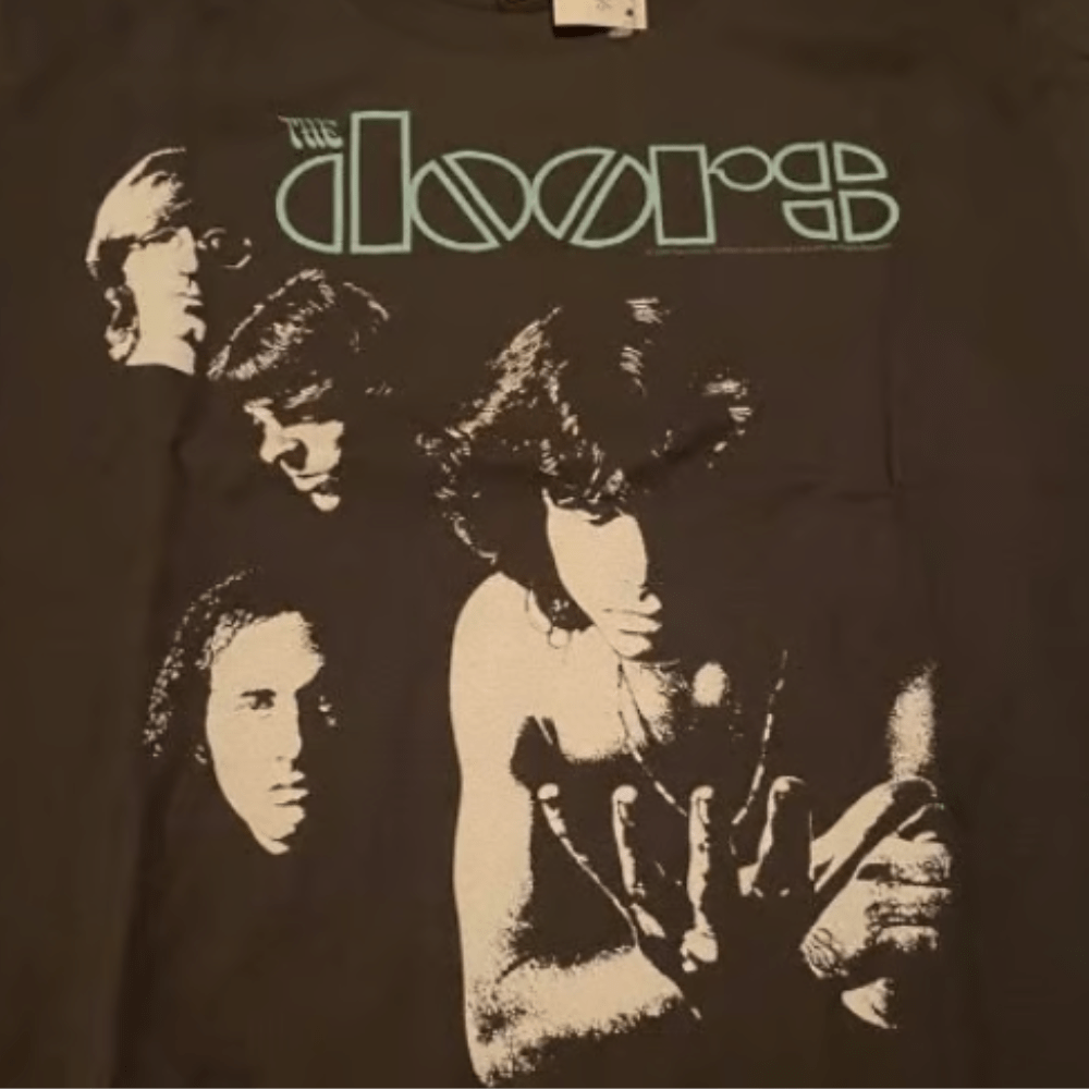 The Doors Light My Fire Grey Slim Fit T-Shirt