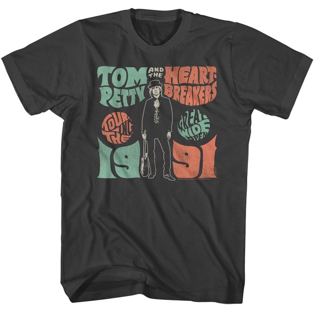 Tom Petty Wide Open 91 Tour Unisex Grey T-Shirt