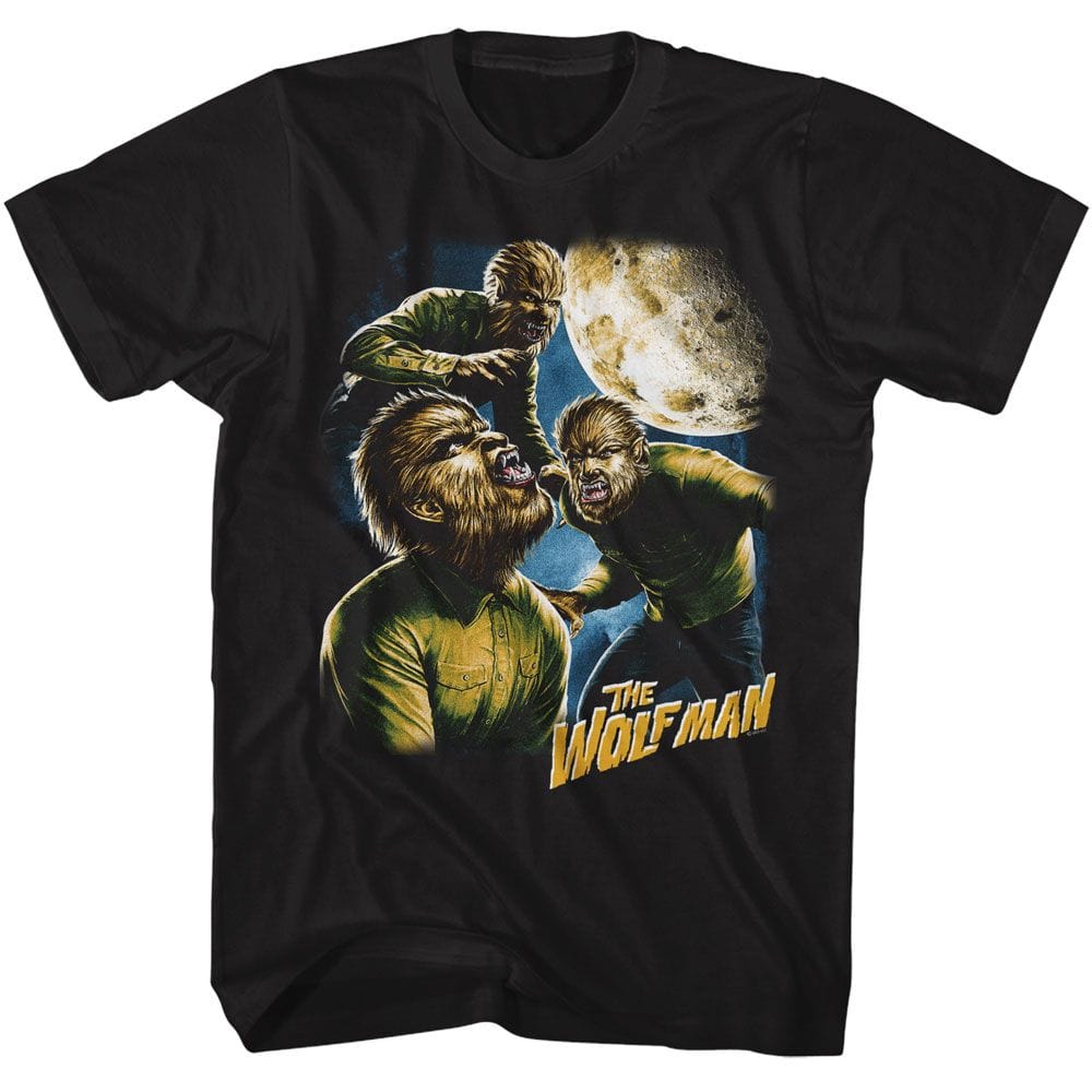 Universal Monsters Three Wolfman Moon T-shirt