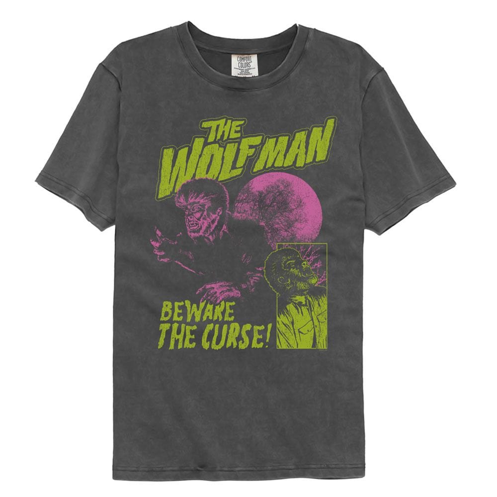 Universal Monsters Wolfman Beware the Curse Comfort Color T-Shirt