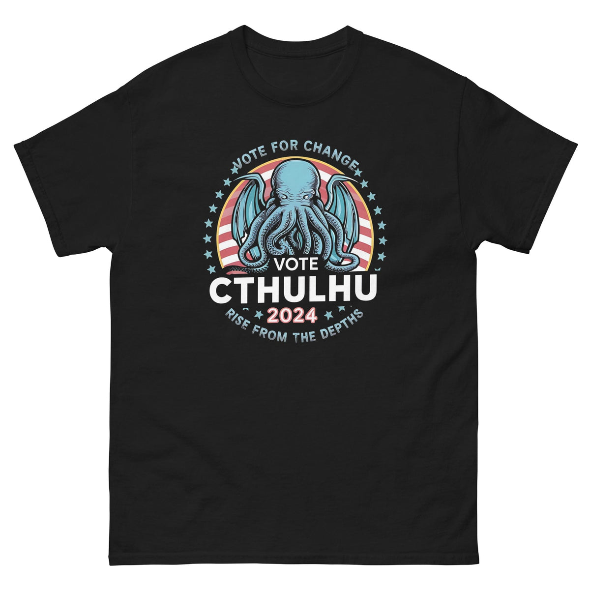 Black / S Vote Cthulhu 2024 Rise from the Depths T-Shirt 5562397_11546