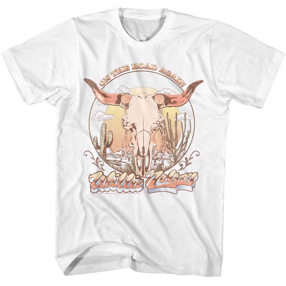 Willie Nelson Road Again Skull Unisex T-Shirt