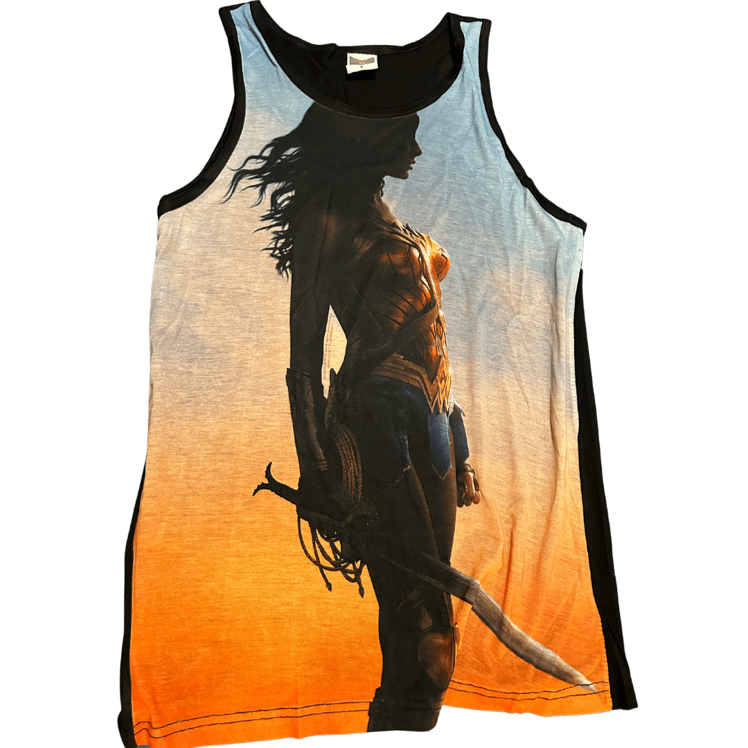 Wonder Woman Movie Standing Allover Front Print Unisex Tank Top