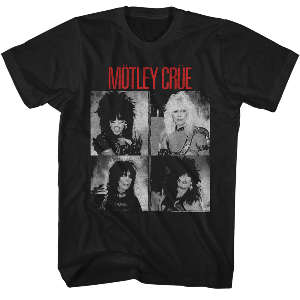 Motley Crue Shout Black and White Cover T-Shirt